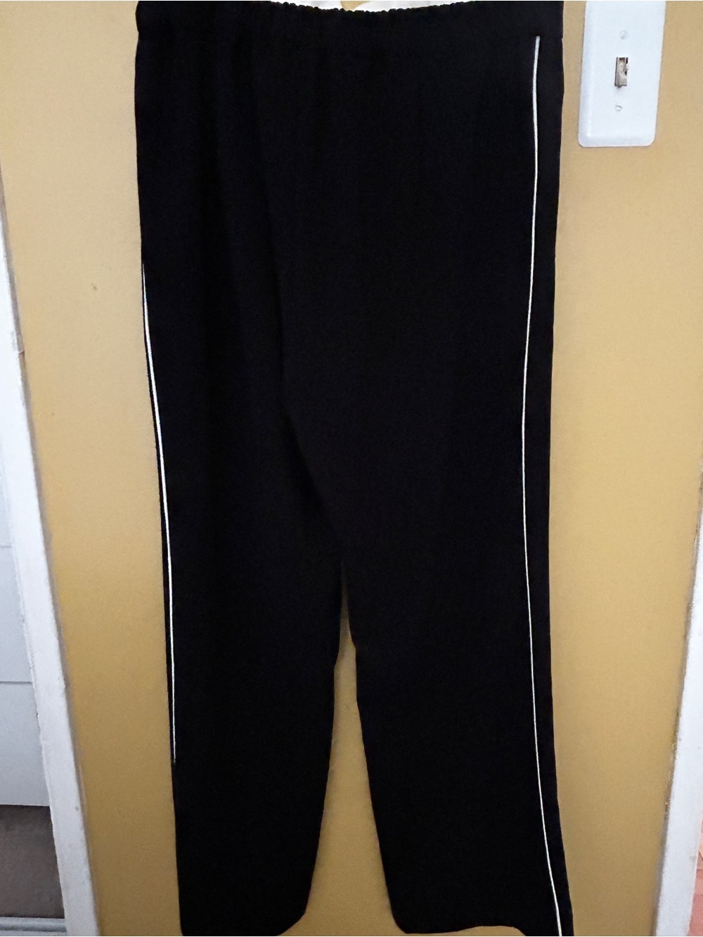 Maeve by Anthropologie Black Pants with White Side Piping